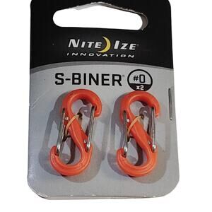 Nite Ize S-Biner SBP02PK19 Plastic Dual Carabiner Clip #0, 2 Pack